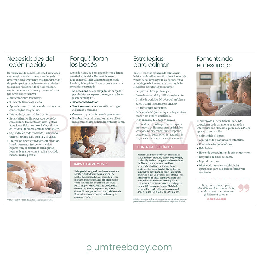 Your Newborn Quick Reference Guides - Pack of 50-Handout-Plumtree Baby